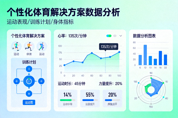 个性化体育解决方案与数据分析图表
