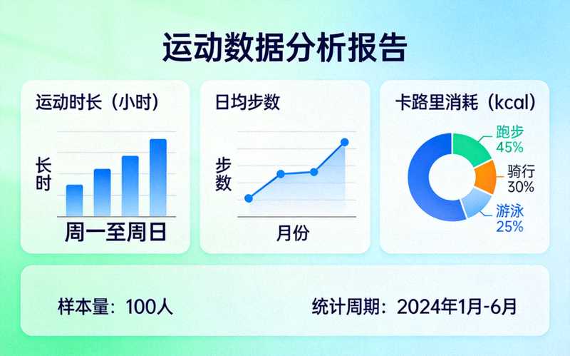 运动数据分析报告可视化图表展示